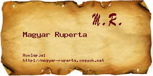 Magyar Ruperta névjegykártya