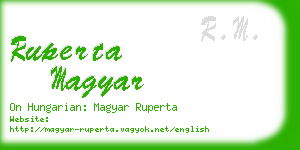 ruperta magyar business card